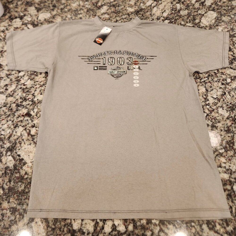 Vintage Harley Davidson 2002 Edison NJ Loud And Proud Grey Mens Large NWT - Picture 3 of 8